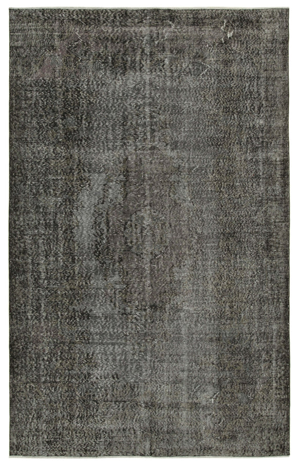 6' 1'' x 9' 7'' Handmade Vintage Overdyed Rug
