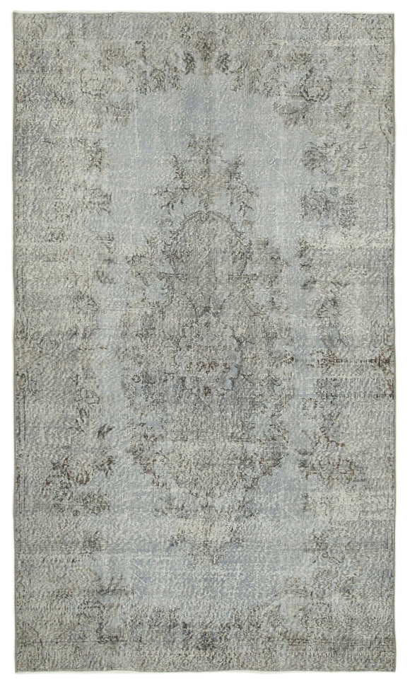 4' 11'' x 8' 4'' Handmade Vintage Overdyed Rug