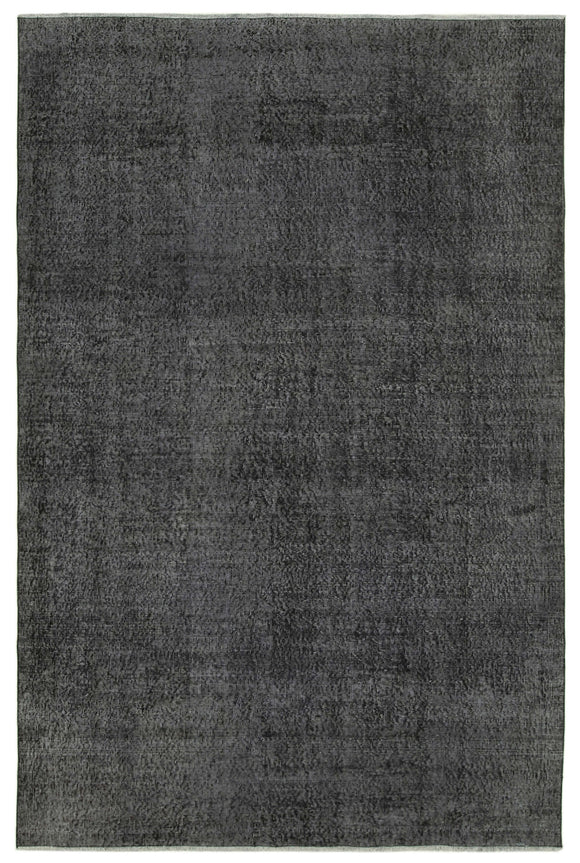 6' 6'' x 9' 8'' Handmade Vintage Overdyed Rug