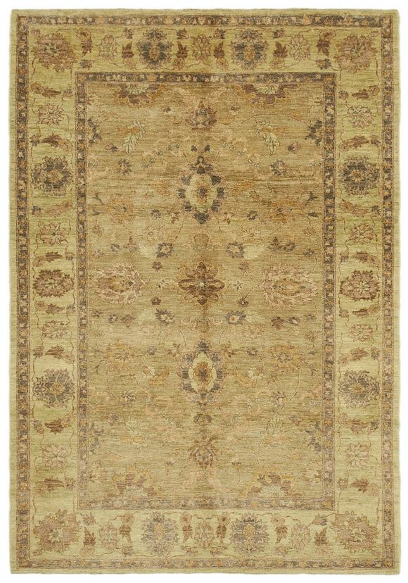 6' 2'' x 8' 10'' Hand-Knotted Oushak Rug