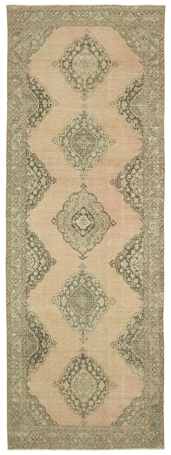 4' 10'' x 13' 6'' Turkish Hand-Knotted Runner Rug