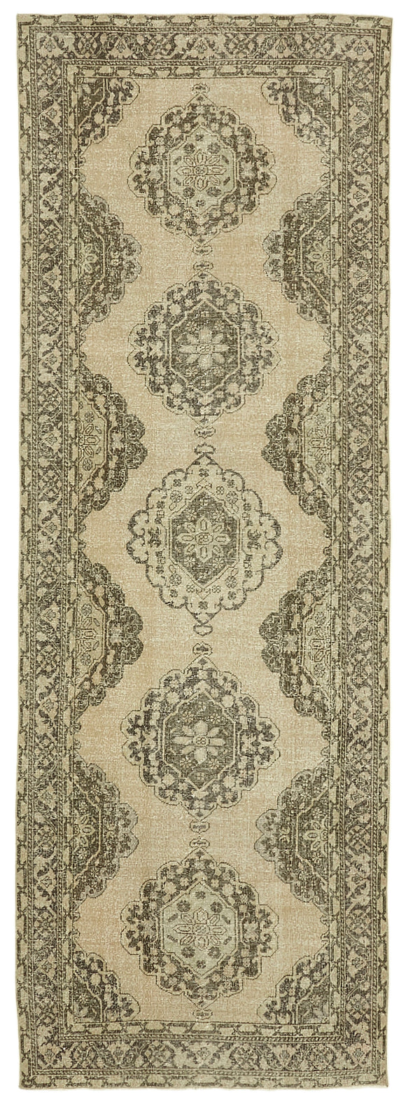 4' 7'' x 13' 1'' Turkish Hand-Knotted Runner Rug