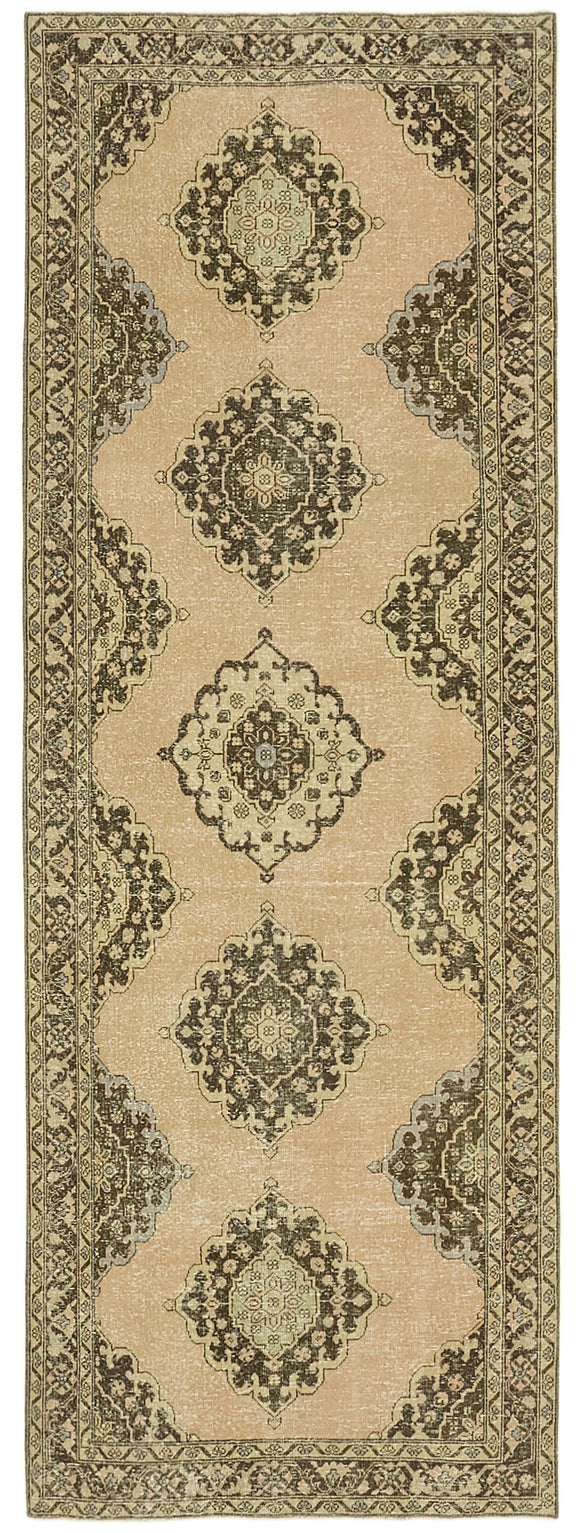 4' 6'' x 12' 5'' Turkish Hand-Knotted Runner Rug