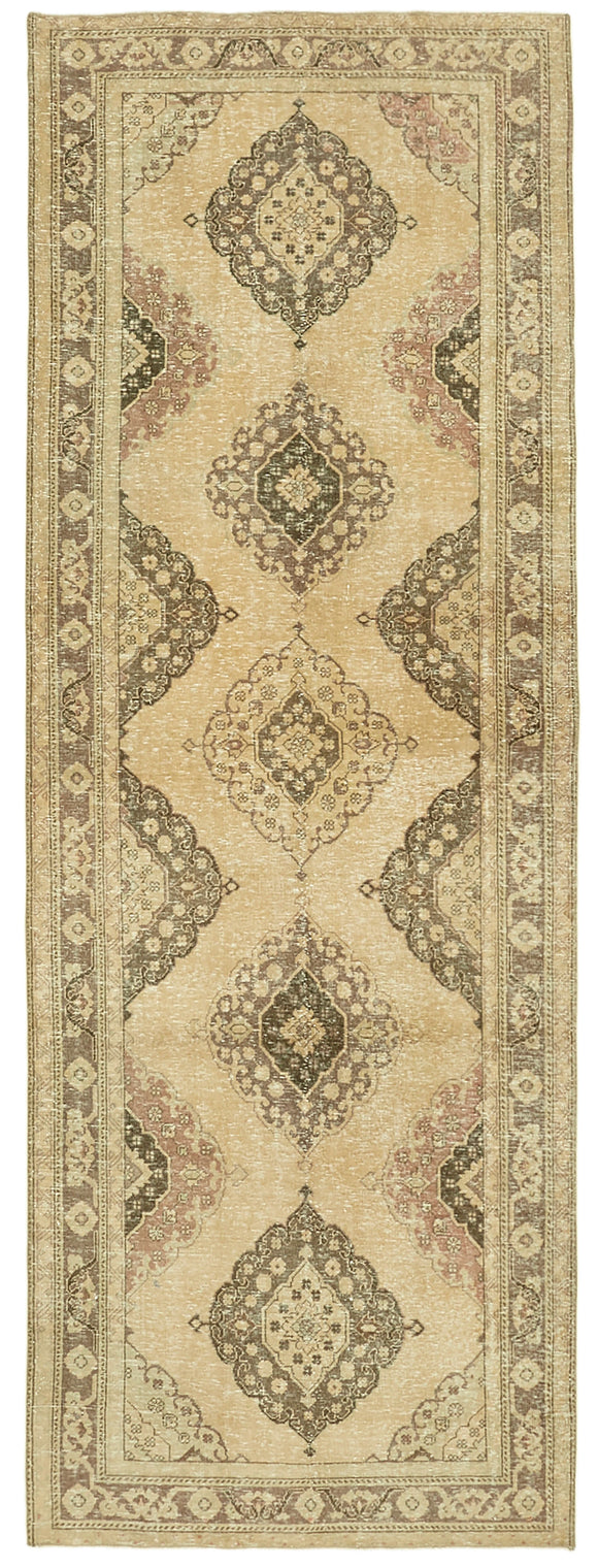 4' 7'' x 12' 5'' Turkish Hand-Knotted Runner Rug