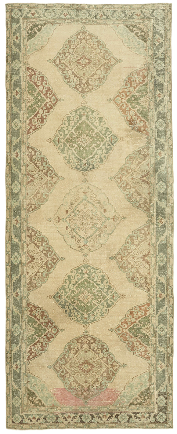 4' 8'' x 11' 10'' Turkish Hand-Knotted Runner Rug
