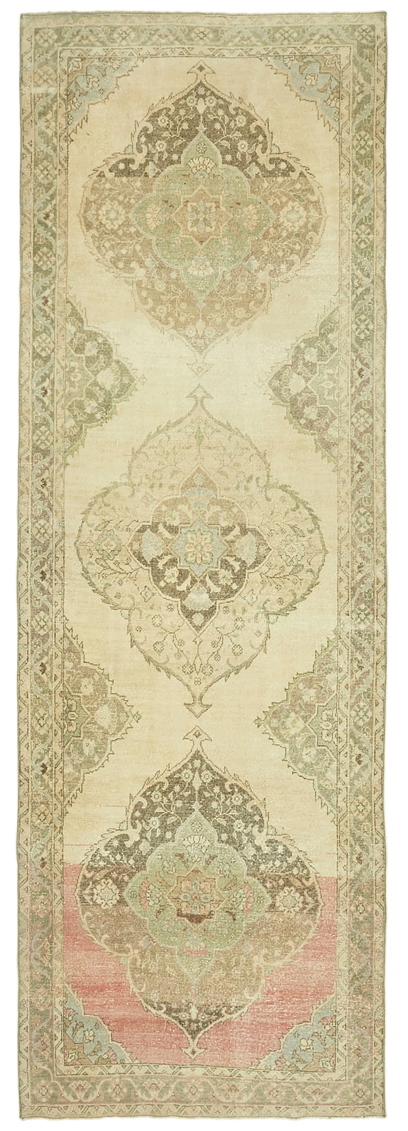 4' 10'' x 13' 5'' Turkish Hand-Knotted Runner Rug