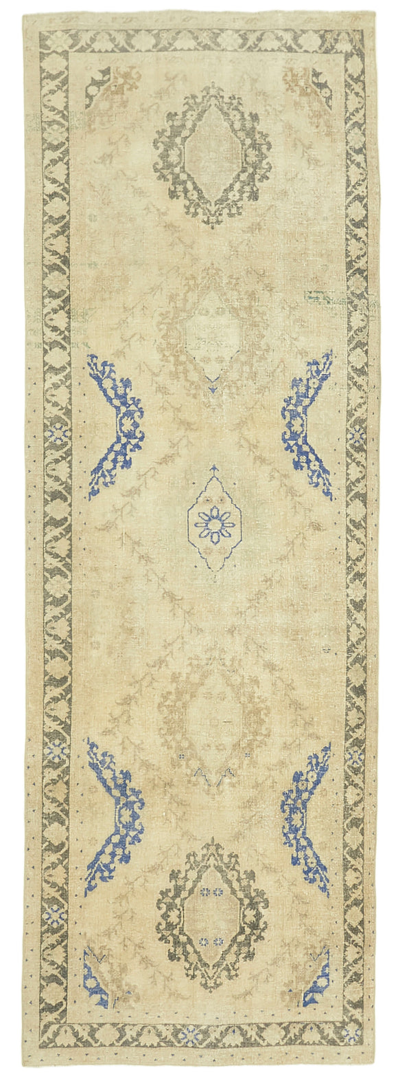 4' 5'' x 13' 2'' Turkish Hand-Knotted Runner Rug