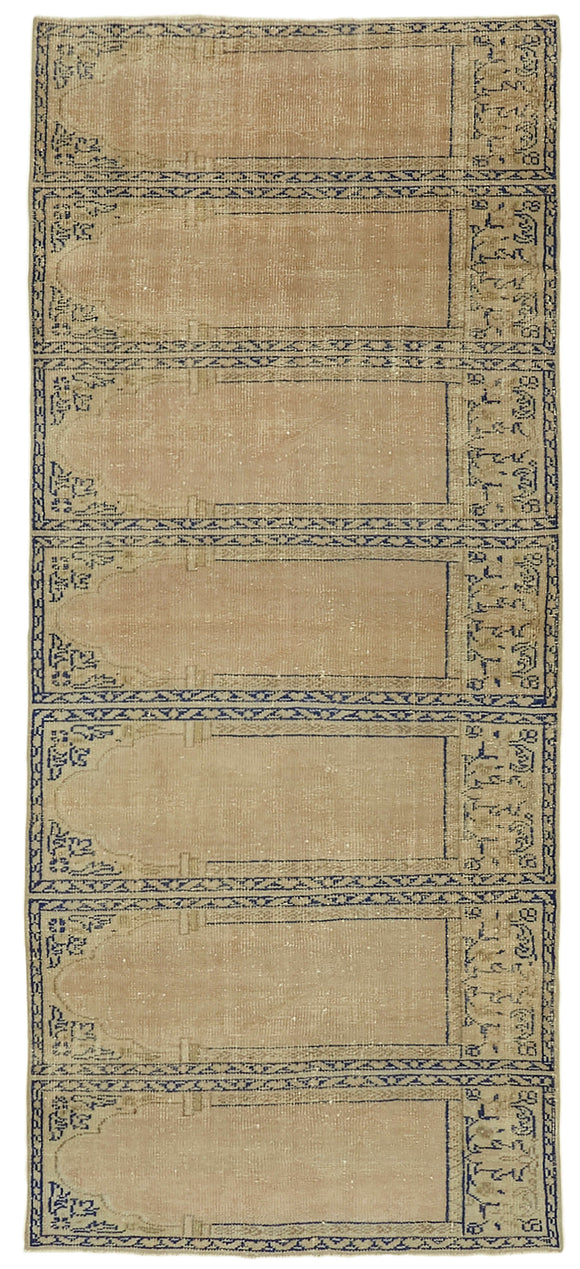 4' 8'' x 10' 10'' Turkish Hand-Knotted Runner Rug