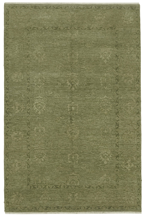 6' x 9' Hand-Knotted Oushak Rug