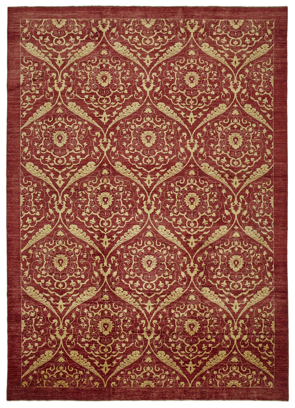 9' 11'' x 13' 9'' Hand-Knotted Oushak Rug
