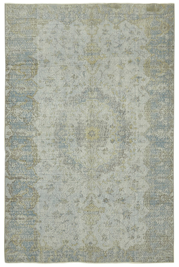 5' 9'' x 8' 11'' Handmade Vintage Overdyed Rug