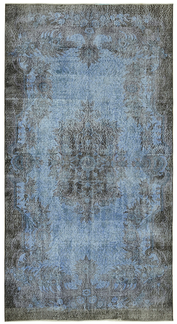 5' 3'' x 9' 11'' Handmade Vintage Overdyed Rug