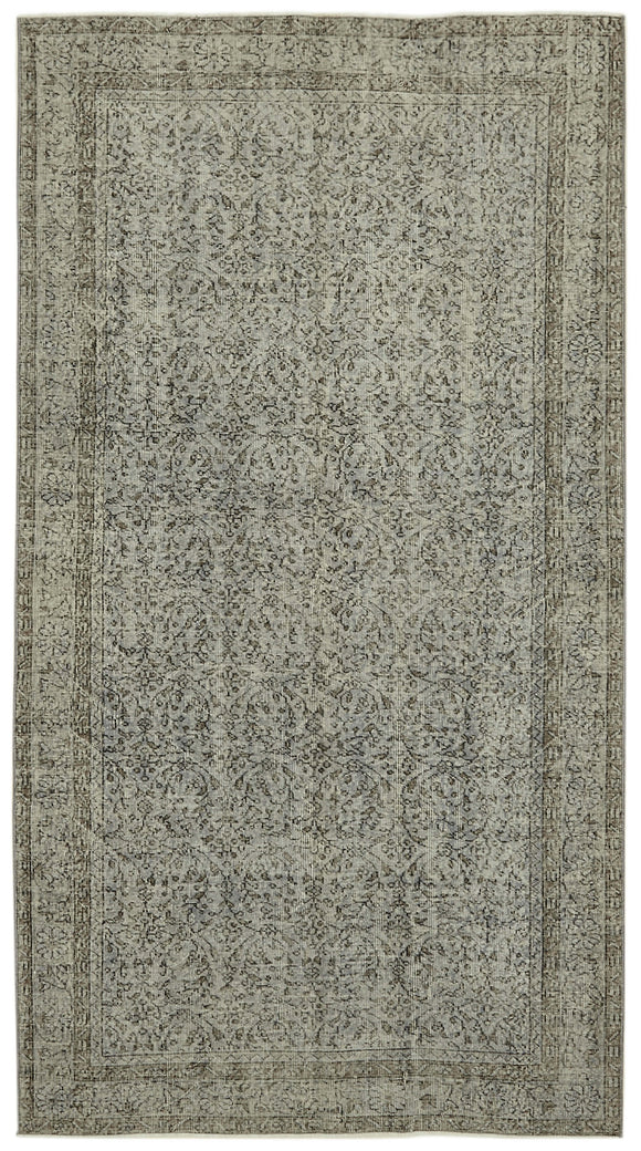 4' 11'' x 8' 11'' Handmade Vintage Overdyed Rug