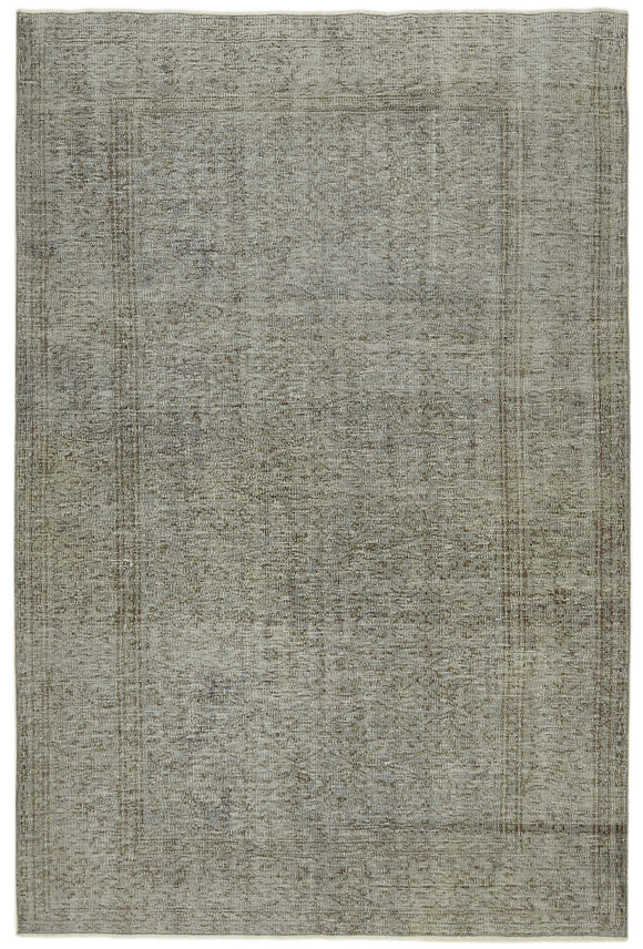5' 2'' x 7' 9'' Handmade Vintage Overdyed Rug