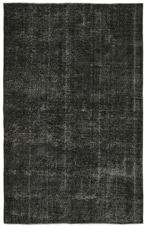 6' 3'' x 9' 9'' Handmade Vintage Overdyed Rug