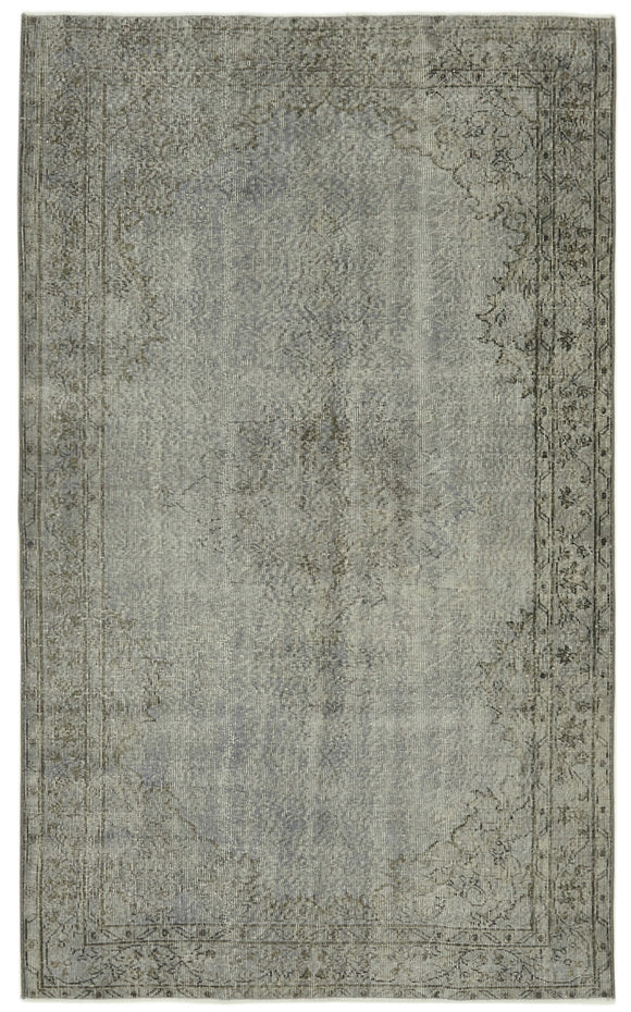 4' 11'' x 8' 1'' Handmade Vintage Overdyed Rug