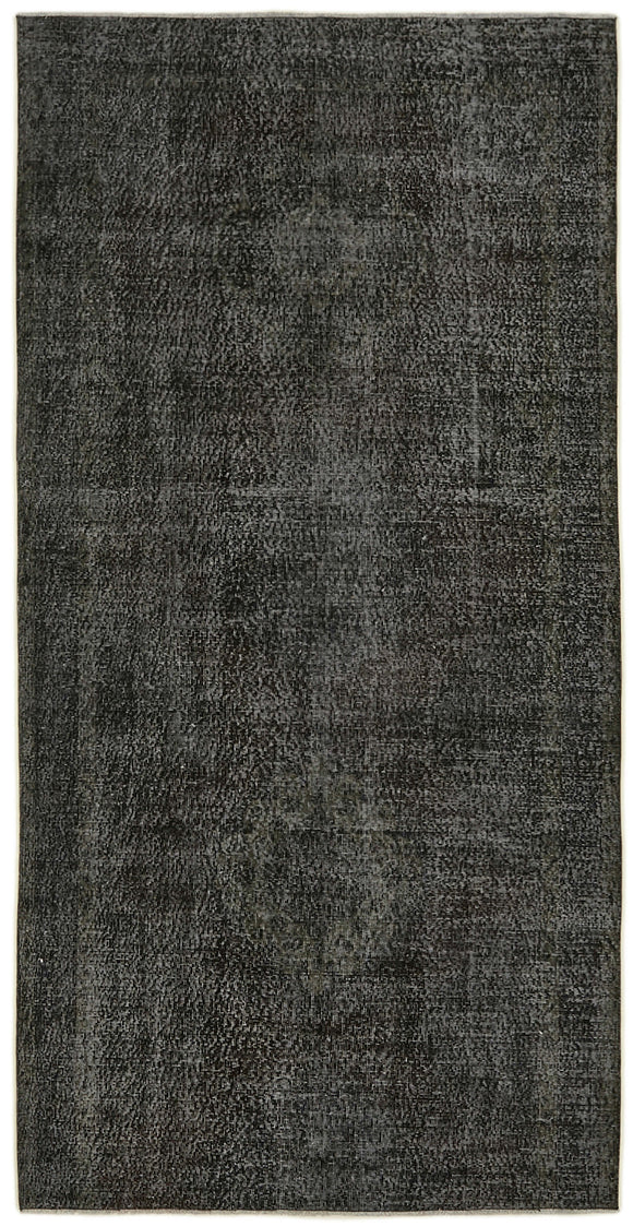 4' 9'' x 9' 2'' Handmade Vintage Overdyed Rug