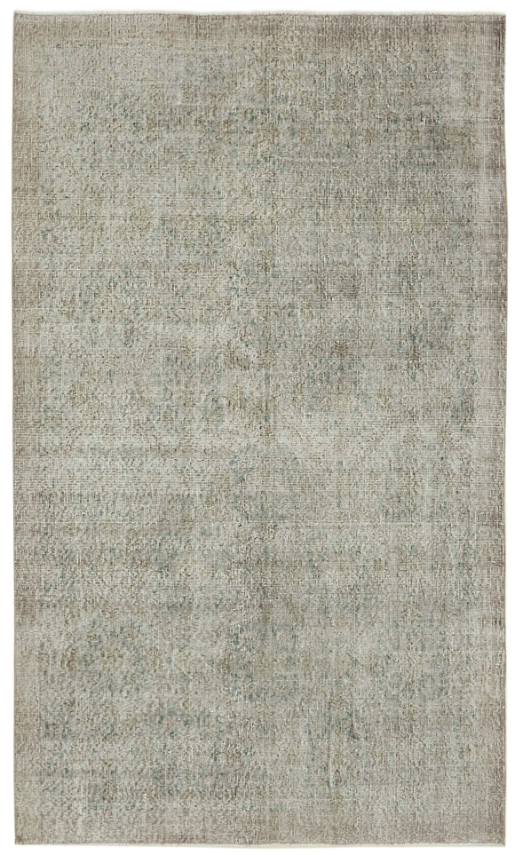 5' 1'' x 8' 5'' Handmade Vintage Overdyed Rug