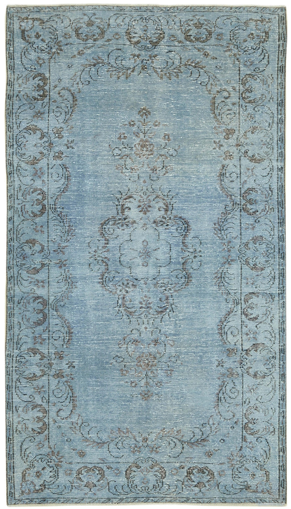 4' 11'' x 8' 7'' Handmade Vintage Overdyed Rug