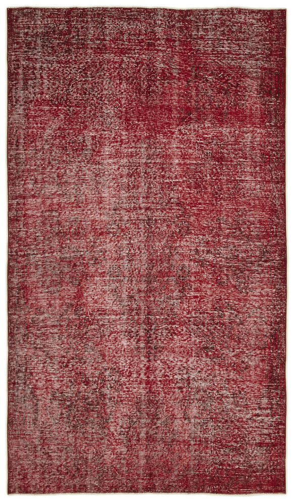 5' 1'' x 8' 8'' Handmade Vintage Overdyed Rug
