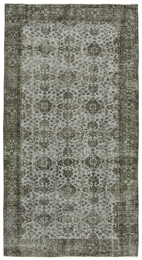 5' 1'' x 9' 5'' Handmade Vintage Overdyed Rug