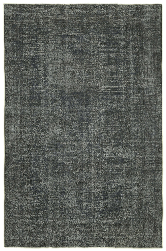 6' 1'' x 9' 4'' Handmade Vintage Overdyed Rug