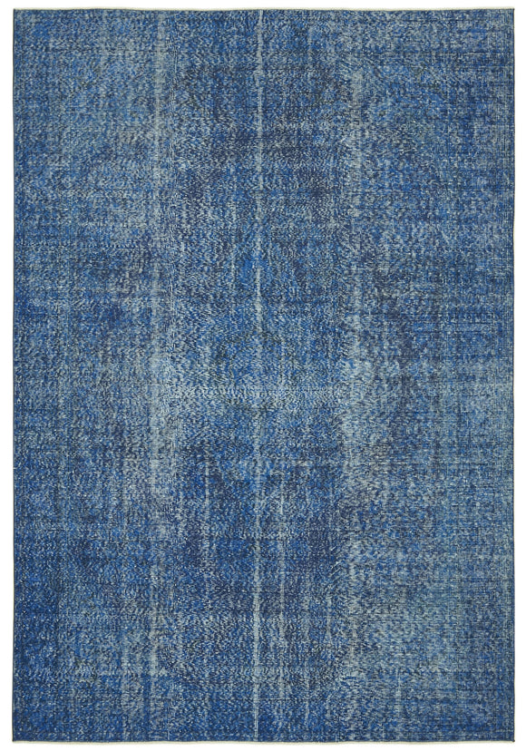 6' 8'' x 9' 9'' Handmade Vintage Overdyed Rug