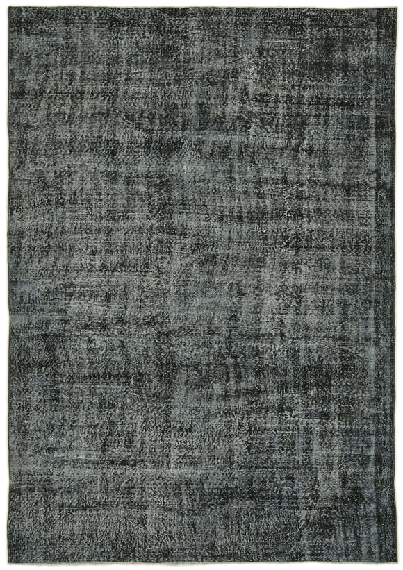 6' 6'' x 9' 7'' Handmade Vintage Overdyed Rug