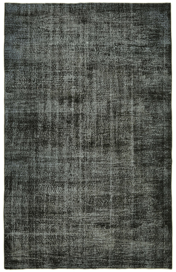 6' 5'' x 10' 1'' Handmade Vintage Overdyed Rug