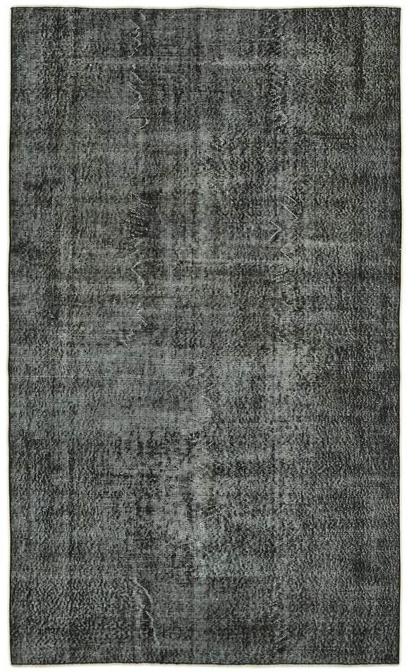 5' 2'' x 8' 8'' Handmade Vintage Overdyed Rug