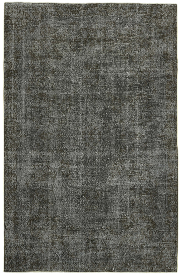 6' 5'' x 9' 10'' Handmade Vintage Overdyed Rug