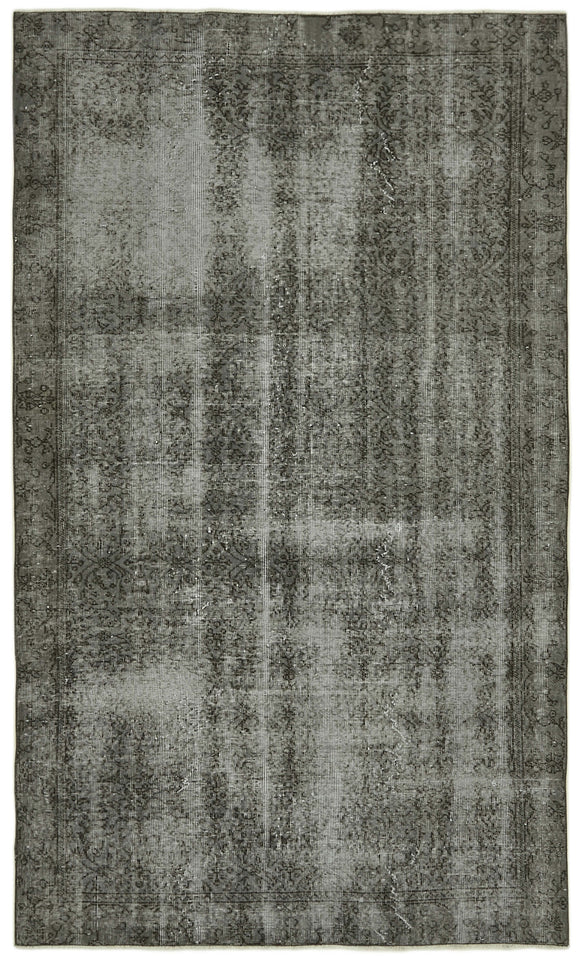 4' 11'' x 8' 3'' Handmade Vintage Overdyed Rug