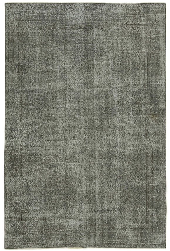 6' 4'' x 9' 8'' Handmade Vintage Overdyed Rug