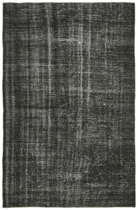 6' 1'' x 9' 4'' Handmade Vintage Overdyed Rug