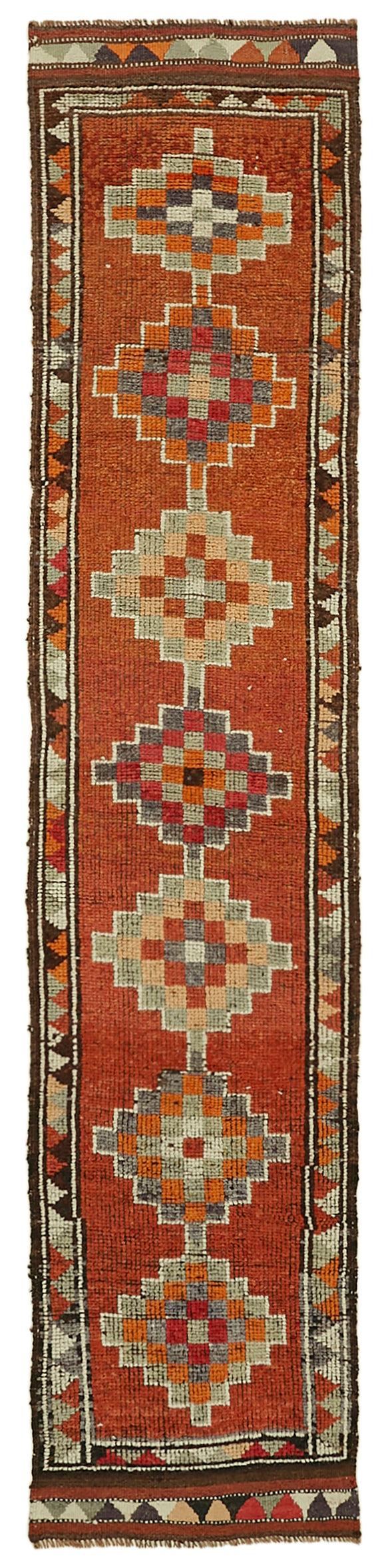 3' 1'' x 11' 6'' Handmade Runner Rug