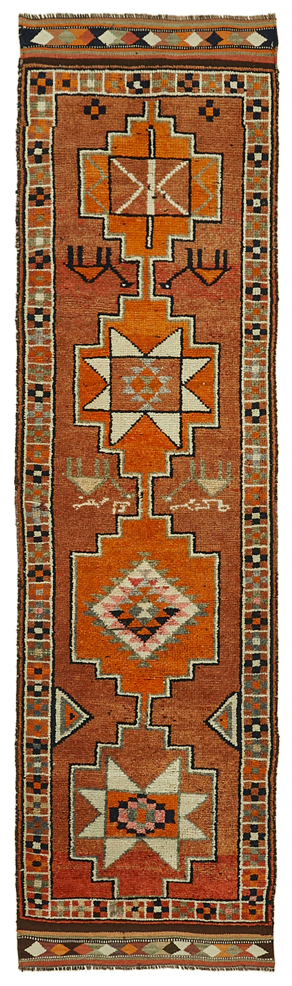 3' 2'' x 11' 0'' Handmade Runner Rug