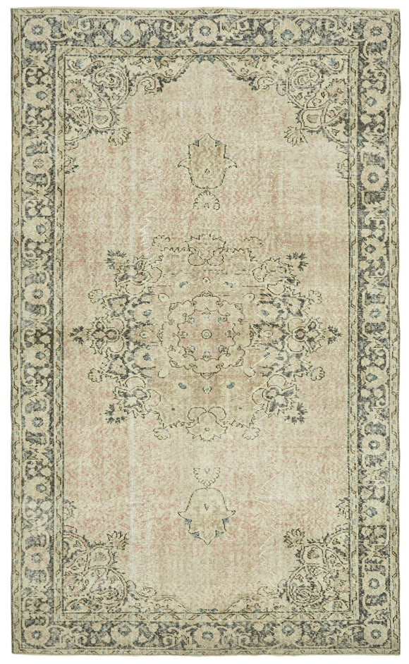 6' 4'' x 10' 4'' Hand-Knotted Turkish Vintage Rug