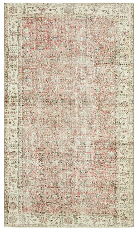 5' 5'' x 9' 2'' Distressed Vintage Rug