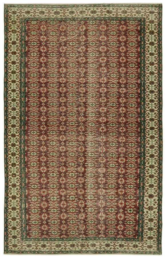 5' 9'' x 9' Vintage Hand-Knotted Rug