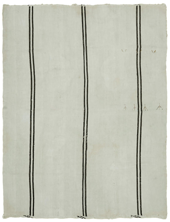 6' 11'' x 8' 8'' Turkish Hemp Kilim Rug