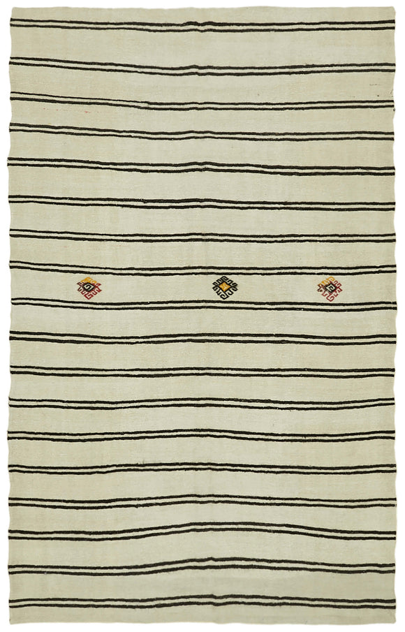 6' 11'' x 11' 6'' Turkish Hemp Kilim Rug