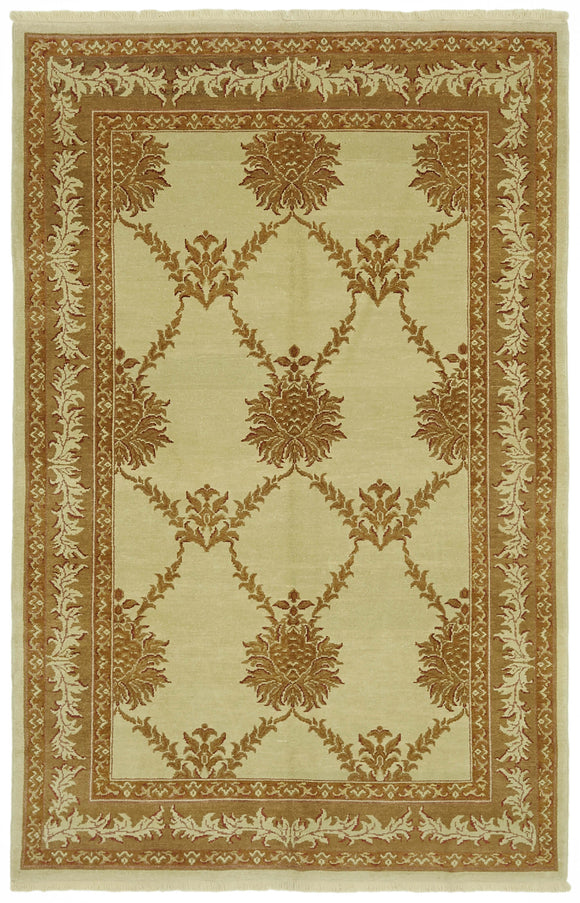 6' 8'' x 10' 1'' Hand-Knotted Oushak Rug