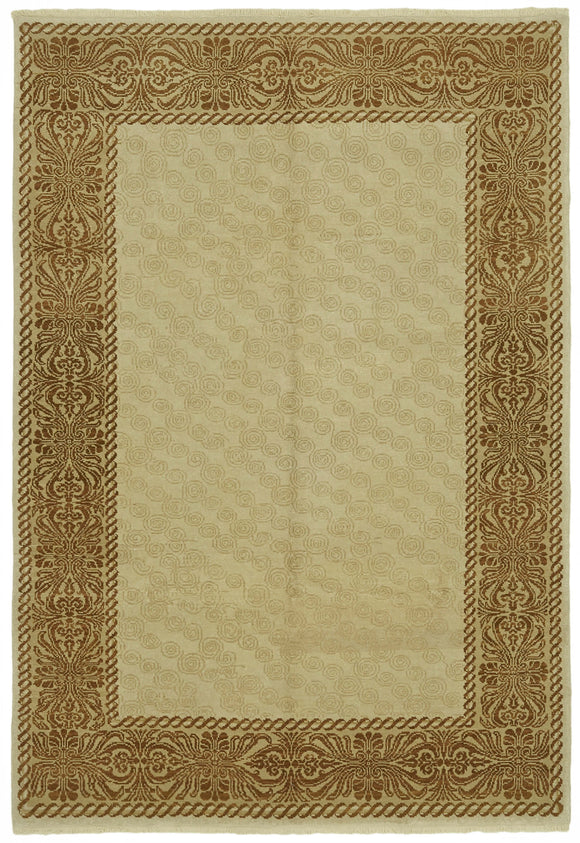 6' 9'' x 9' 8'' Hand-Knotted Oushak Rug