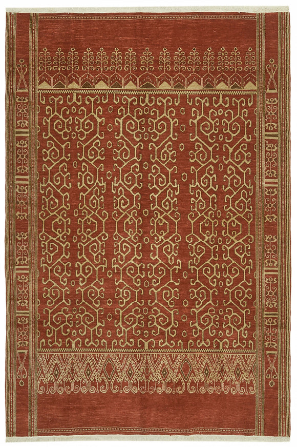 6' x 8' 8'' Hand-Knotted Oushak Rug