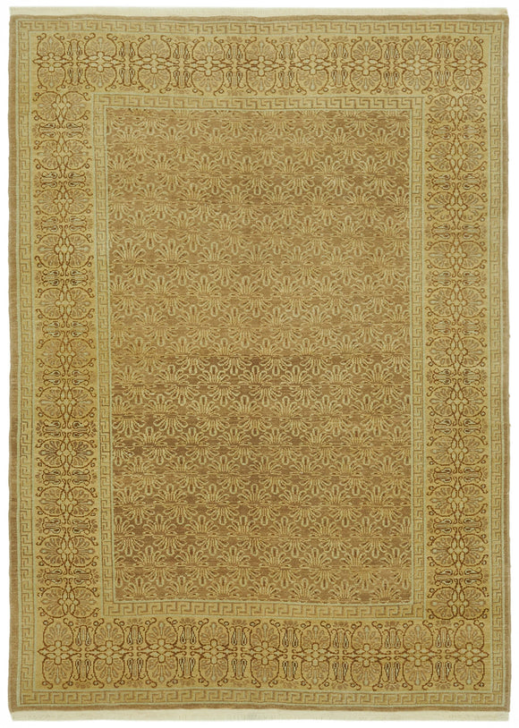 6' 6'' x 8' 10'' Hand-Knotted Oushak Rug