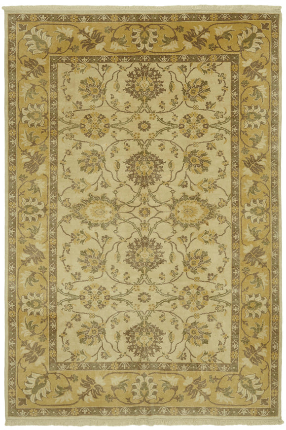 6' 9'' x 9' 7'' Hand-Knotted Oushak Rug