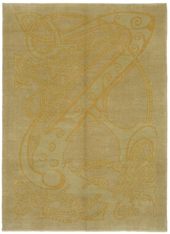6' 9'' x 9' 1'' Hand-Knotted Oushak Rug