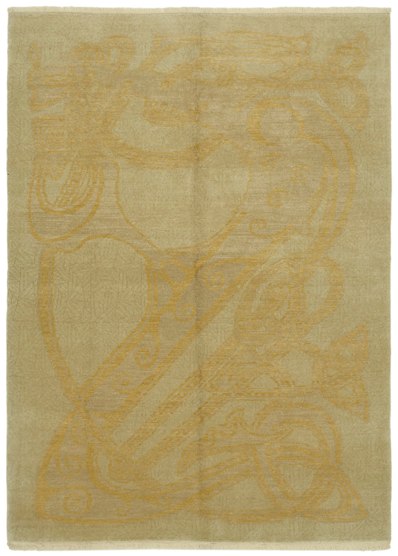 6' 9'' x 9' 1'' Hand-Knotted Oushak Rug