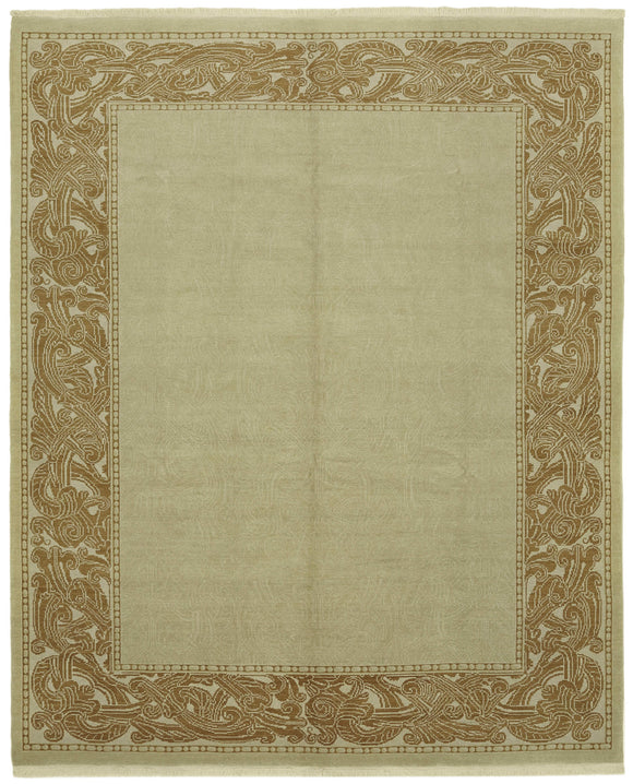 8' 2'' x 9' 10'' Hand-Knotted Oushak Rug