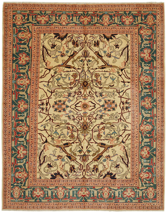 8' 1'' x 10' 1'' Hand-Knotted Oushak Rug